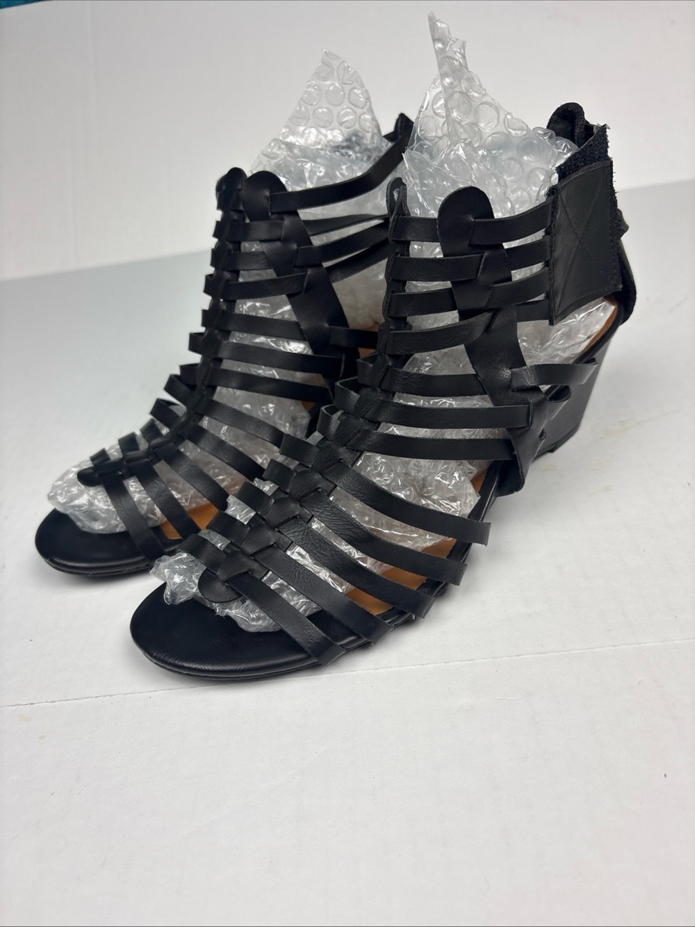 a.n.a A New Approach Women Size 9 Sandals Meadow Black Gladiator Strappy Heel